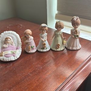 Enseco girls with birthday numbers from birth till four years old